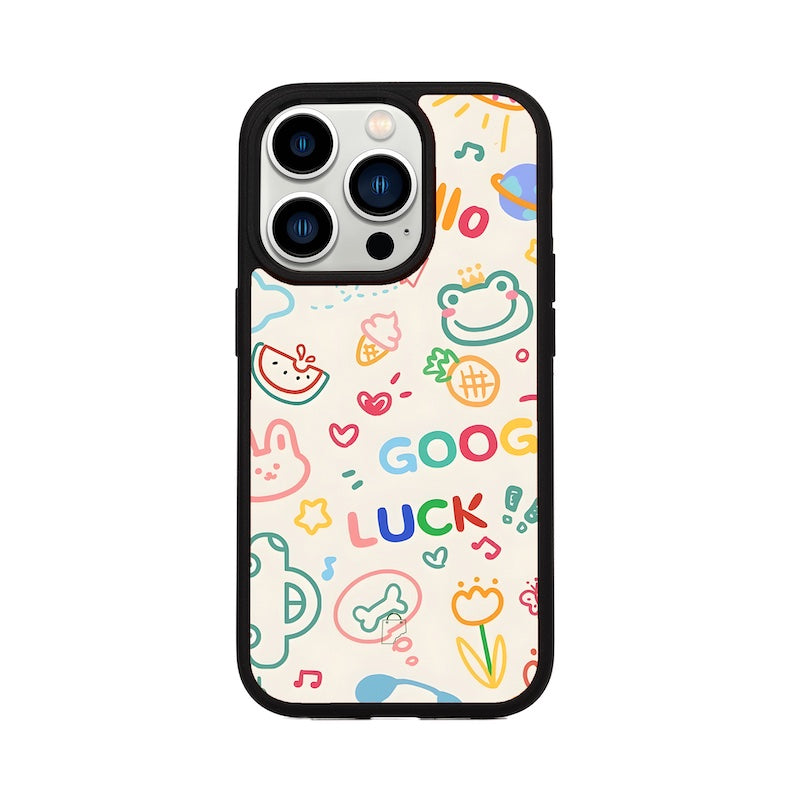 Goodluck Doodle iPhone Phone Case